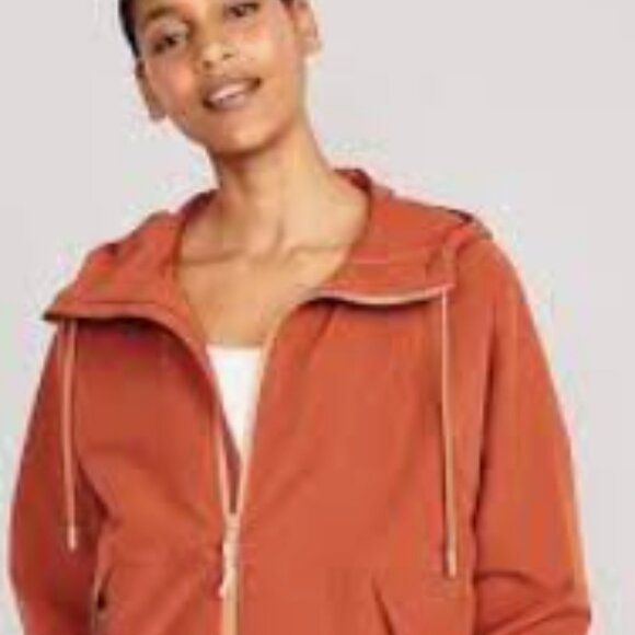 Old Navy Zip Up, Hooded windbreaker jacket. Water resistant NWOT - Picture 1 of 12